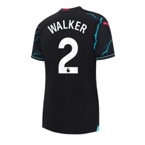 Lacne Ženy Futbalové dres Manchester City Kyle Walker #2 2023-24 Krátky Rukáv - Tretina